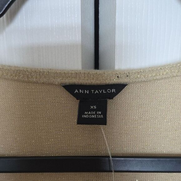 Ann Taylor Elegant Gold Wrap Top - Picture 6 of 9